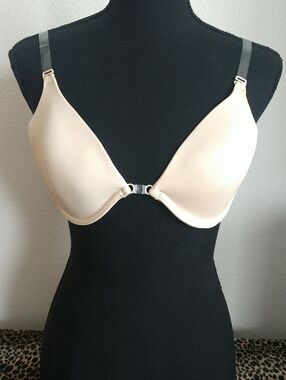 Lot of 2 Fashion Forms Clear Solutions 3-Way Nude Bras